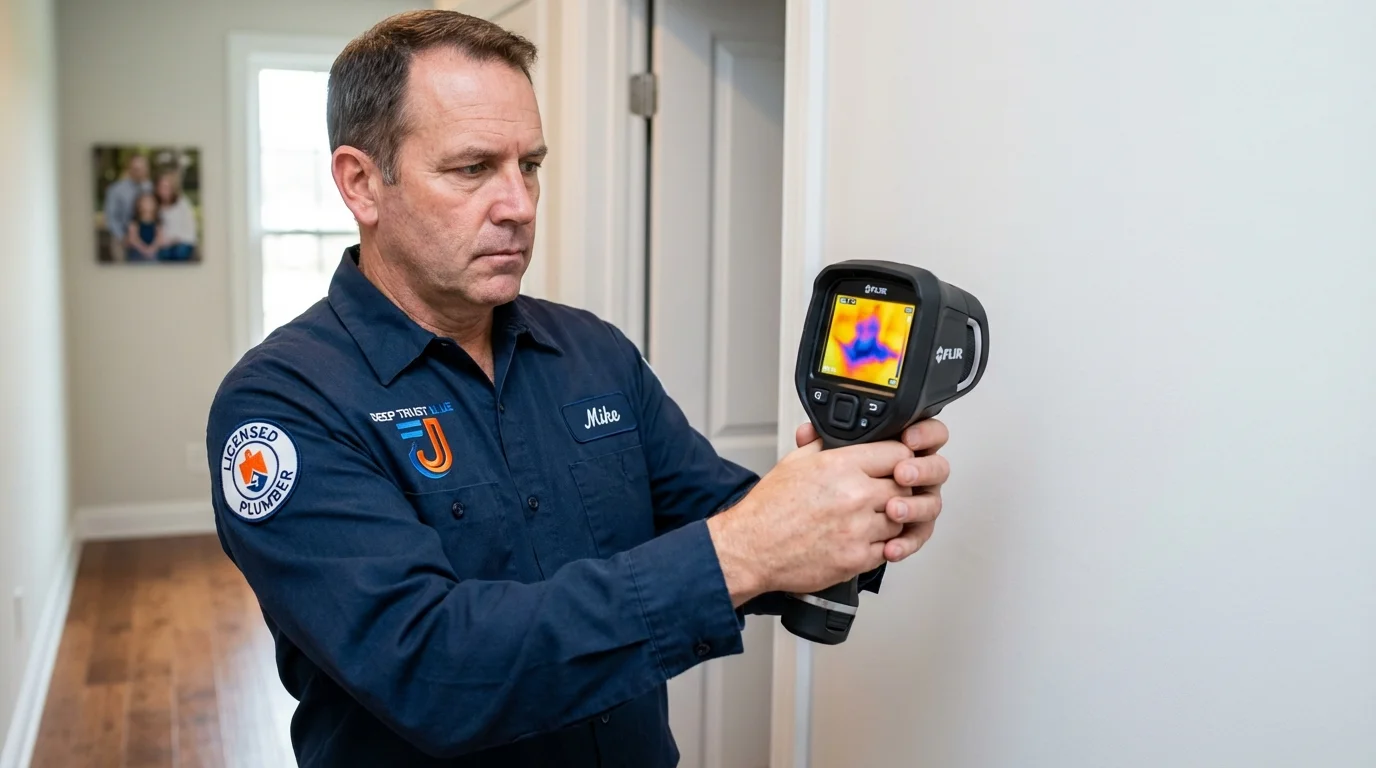 Thermal imaging leak detection by Johns Plumbing LLC in Chadwicks